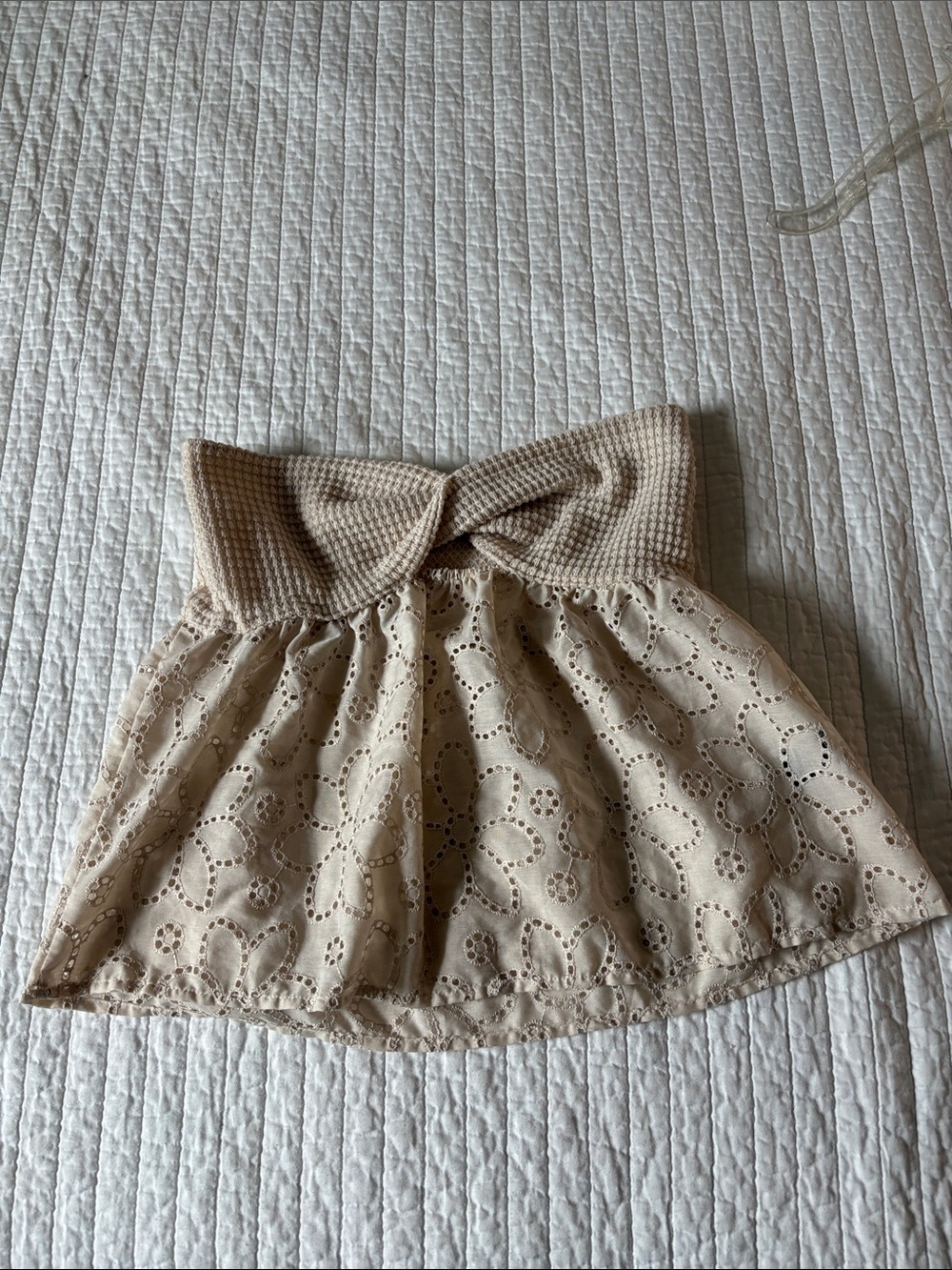 SHEIN Beige Eyelet top